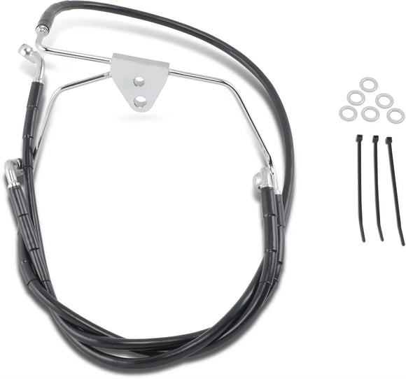 harley davidson flhtcui [DRAG SPECIALTIES] - Extended Black Vinyl Brake Line Kit