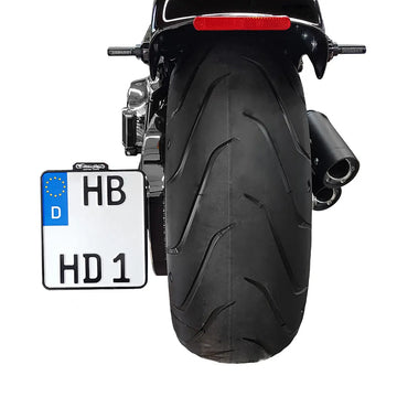 harley davidson fxsbse [HEINZ BIKES] – Seitlich montierter Kennzeichenhalter mit Kennzeichenbeleuchtung