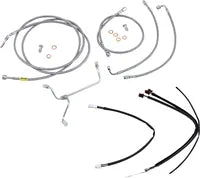 Harley Davidson Flhx [BURLY BRAND] – Komplettes Edelstahl-geflochtenes Lenkerzug-/Bremsleitungs-Kit