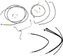 Harley Davidson Flhx [BURLY BRAND] – Komplettes Edelstahl-geflochtenes Lenkerzug-/Bremsleitungs-Kit