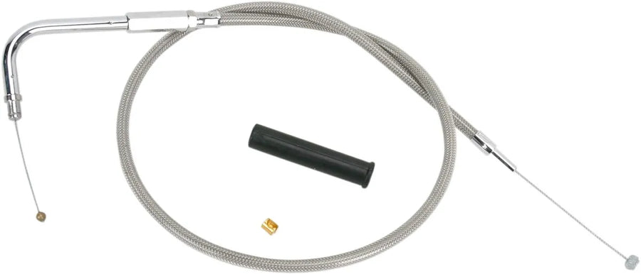 harley davidson fxs [DRAG SPECIALTIES] – Edelstahl-ummantelter Gaszug