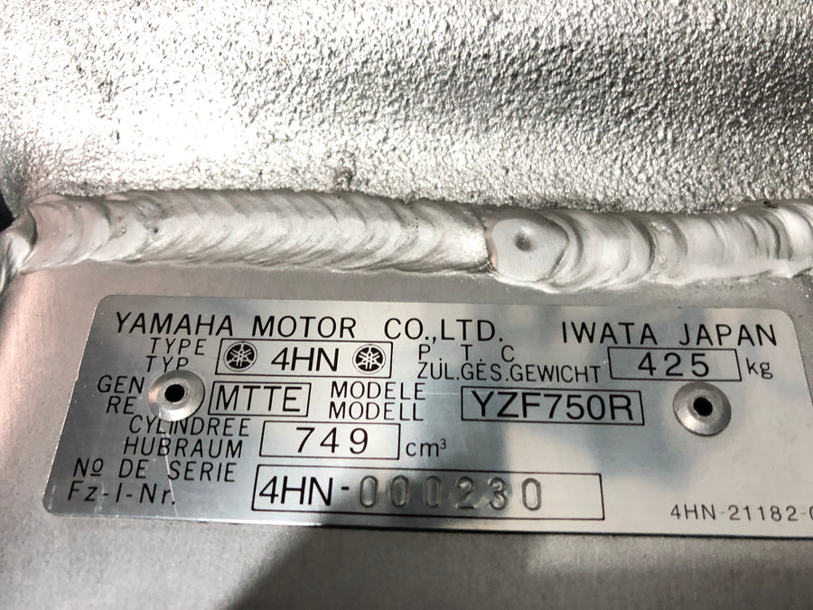 Yamaha YZF 750 R 4HN [1995] - рамка с документи