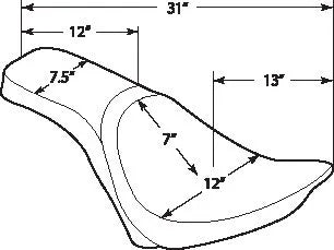 Harley Davidson FLS [DRAG SPECIALTIES] - Siège Predator 2 places
