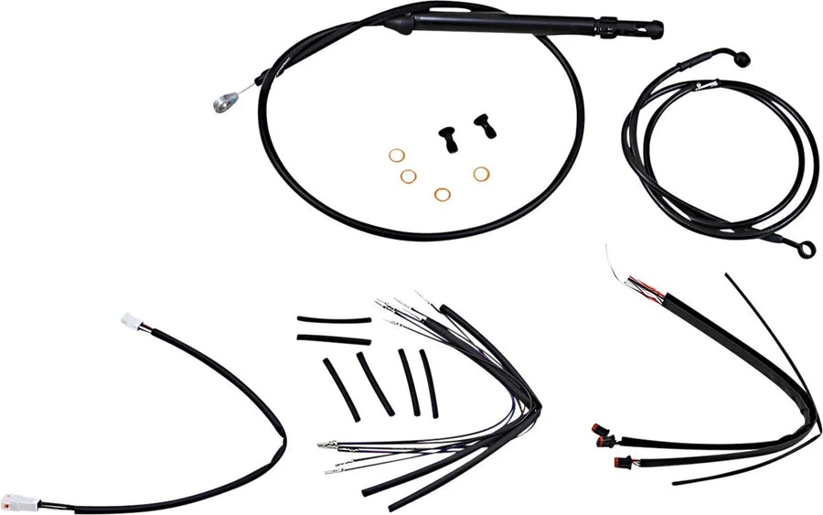 harley davidson flsl [BURLY BRAND] – Lenkerzug- und Bremsleitungs-Kit für Burly Ape Lenker