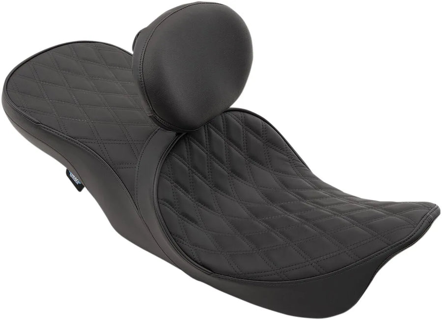 harley davidson flhri [DRAG SPECIALTIES] – Vorne positionierte 2-Up Touring-Ledersitzbank mit niedrigem Profil