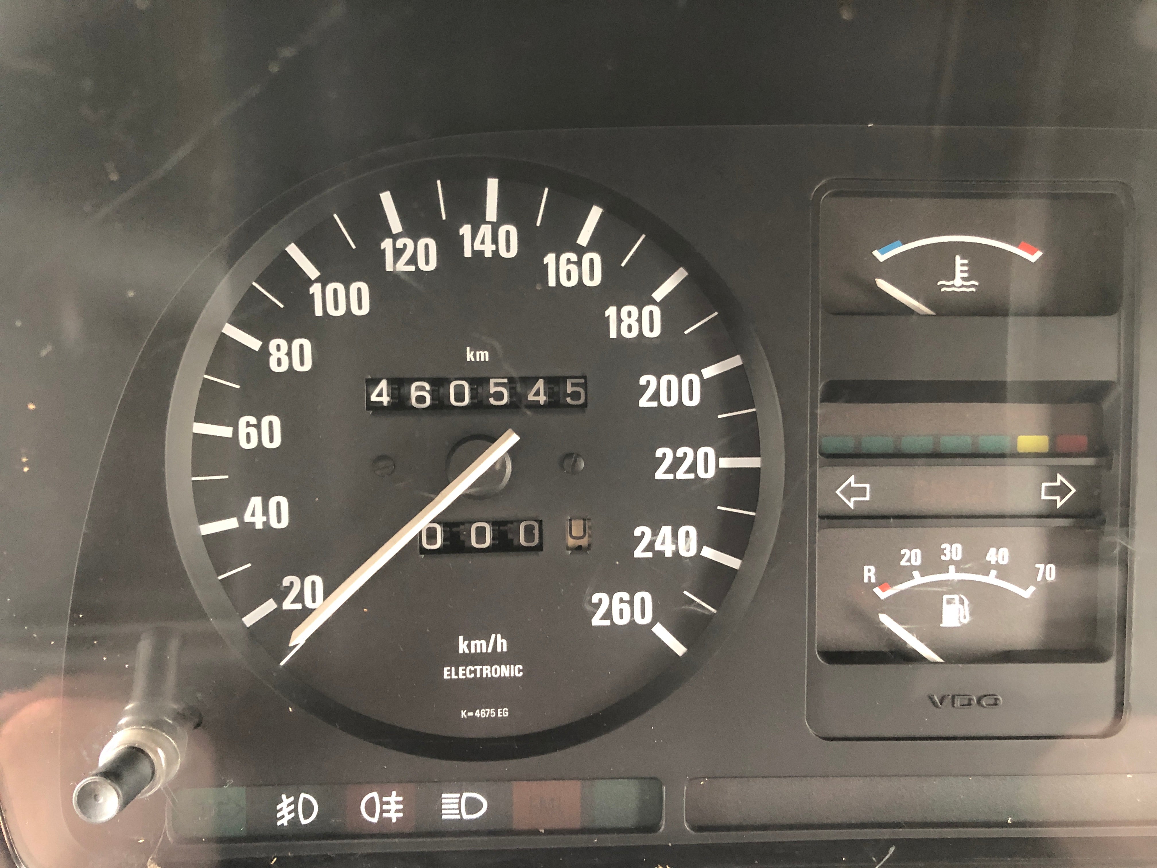 BMW M 535i E28 [1986] - Speedometer cockpit 260 km/h - odometer defective