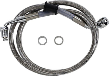 harley davidson flde [DRAG SPECIALTIES] - Conduite de frein rallongée en acier inoxydable
