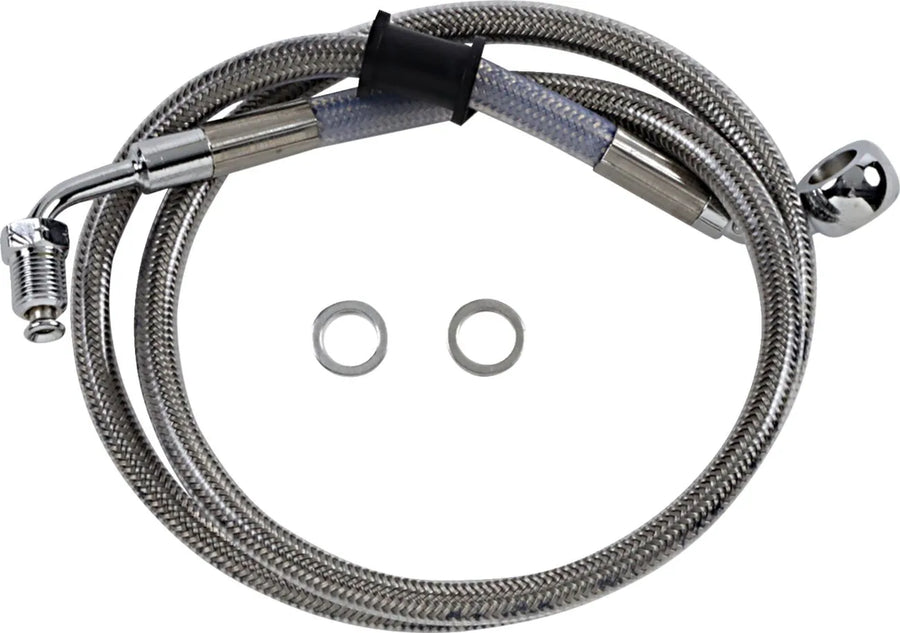 harley davidson flde [DRAG SPECIALTIES] – Verlängerte Edelstahl-Bremsleitung