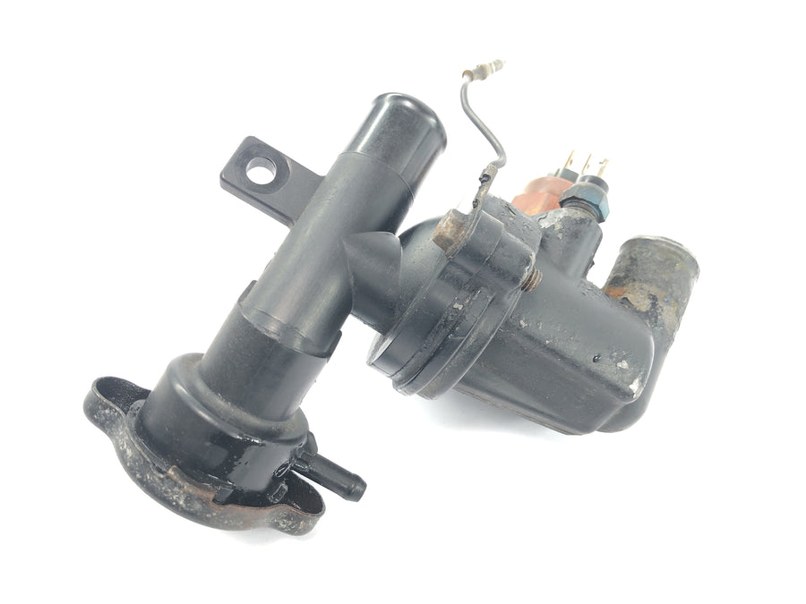 Yamaha XTZ 660 3YF [1992] - Termostato, conexão de água de refrigeração, distribuidor de líquido refrigerante