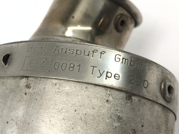 Honda CBR 900 RR Fireblade SC33 [2000] — Глушитель с номером E, жирный шрифт на глушителе Bos, алюминий