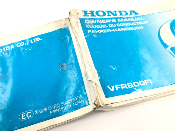 Honda VFR 800 FI RC46 [1999] - Betriebsanleitung Fahrerhandbuch Owners Manual