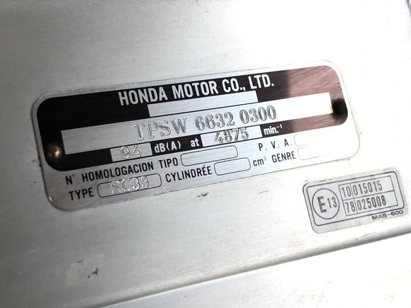 Honda CBR 900 RR Fireblade SC33 [2000] - Ramme hovedramme med papirer