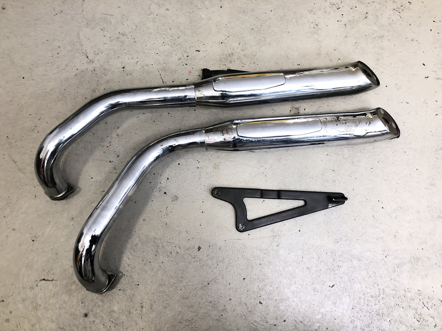 Kawasaki VN 800 VN800A [1996] - Udstødningssystem udstødnings lydpotte manifold udstødningsrør komplet med holder