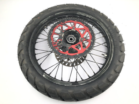 Beta RR 125 [2018] - Hinterrad Rad Felge mit Bremsscheibe und Kettenrad 18 Zoll