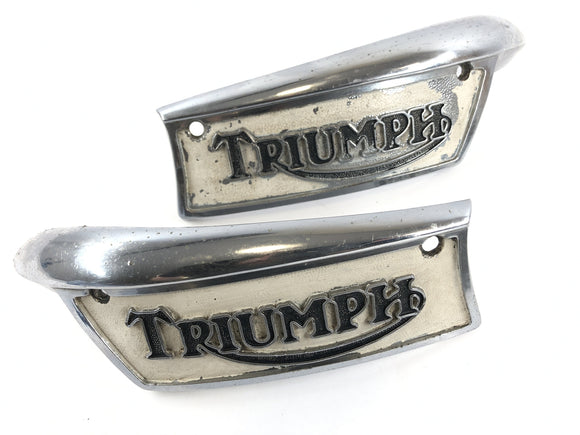 Triumph Bonneville T140V [1976] - Emblema de tanque emblemas de tanque en el set derecha e izquierda