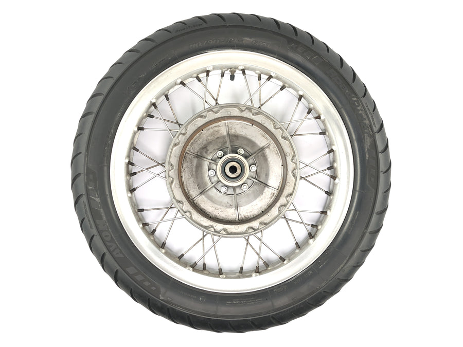 Moto Guzzi V7 Special [1971] - Obręcz koła tylnego, koło szprychowe Borrani 18x3