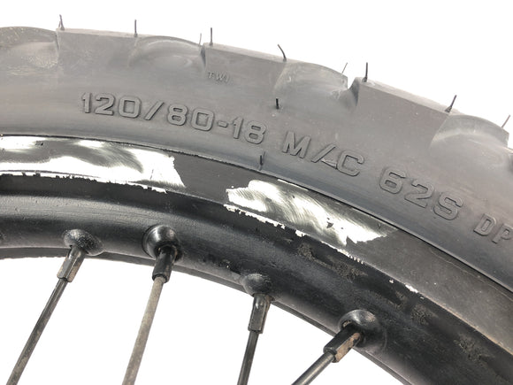 Beta RR 125 [2018] - Hinterrad Rad Felge mit Bremsscheibe und Kettenrad 18 Zoll