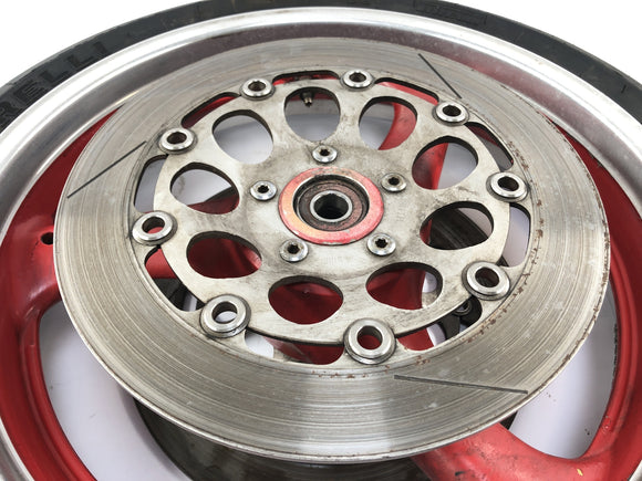 Suzuki GSX R 1100 GV73B [1990] - Voorwielwielrand aan de voorkant met remschijven