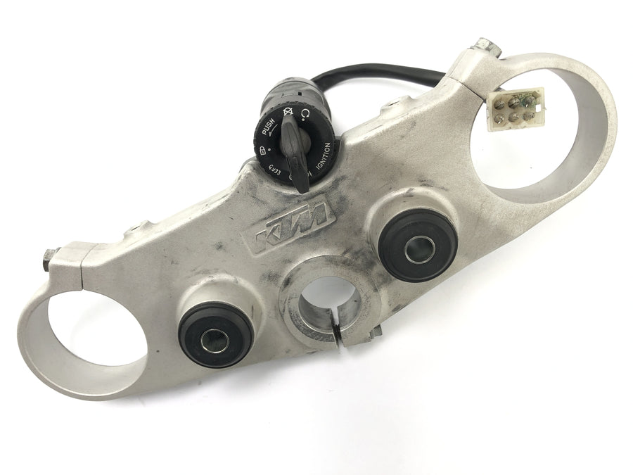 KTM 690 SM Prestige [2007] - Puente de la bifurcación en la parte superior con bloqueo de bloqueo de encendido Cubierta de bloqueo de encendido