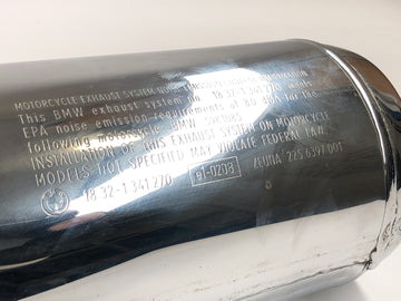 BMW R 1100 RT 259 [1997] - Auspuff Schalldämpfer Endschalldämpfer Abgasanlage silbern rechts - 0
