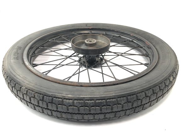 DKW NZ 250 [1938] - Roue avant avec rayons et moyeu.