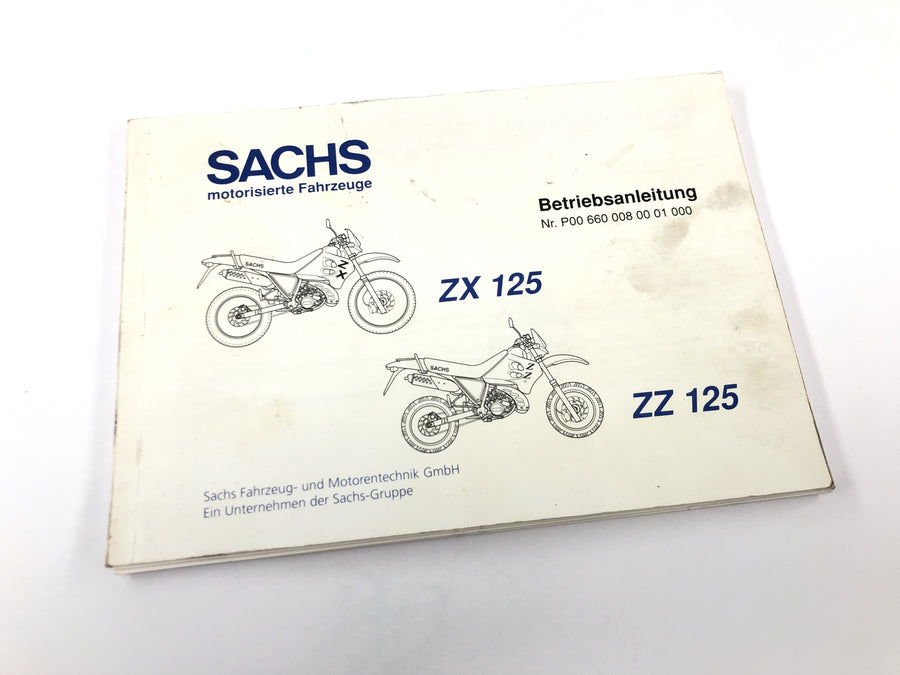Sachs ZX 125 [1998] - Operating instructions manual operating instructions