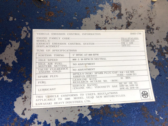 Kawasaki VN 1500 A [1995] - Скочатная крышка оболочки справа