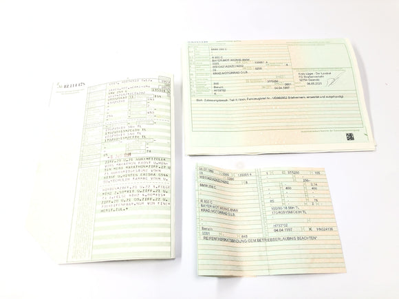 BMW R 850 C 259C [1999] - Kehyspää ajoneuvojen asiakirjojen kanssa