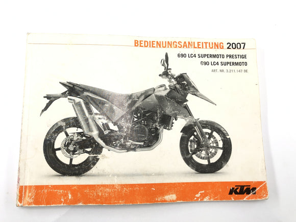 KTM 690 SM Prestige [2007] - Инструкции по эксплуатации
