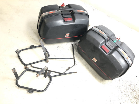Honda XRV 750 Africa Twin RD04 [1990] - Koffer Kofferset mit Halter und Schlüssel Seitenkoffer GIVI Monokey
