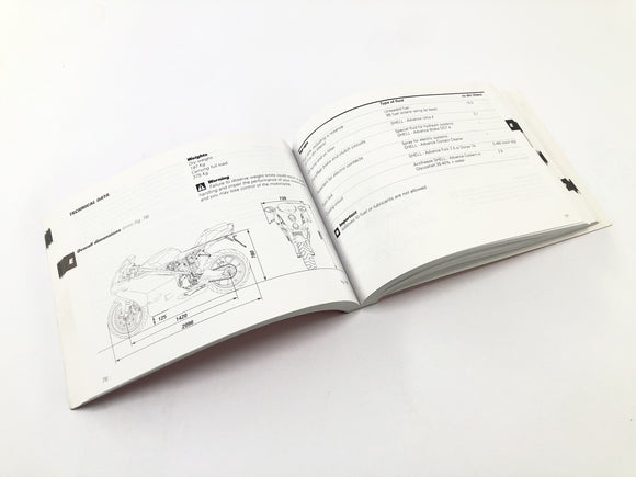 Ducati 999 H4 [2003] - User manual operating instructions