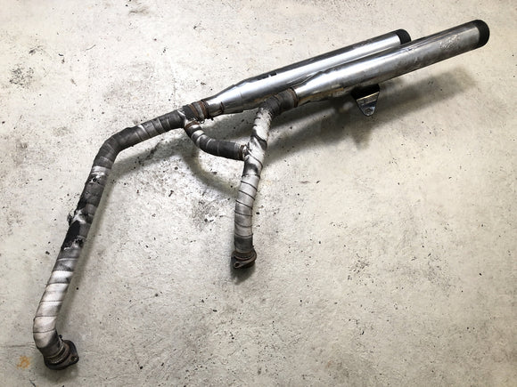 川崎VN 1500クラシックVNT50D [2001]  - エキゾーストマフラーエンドポットシルバーテイルコンプリート