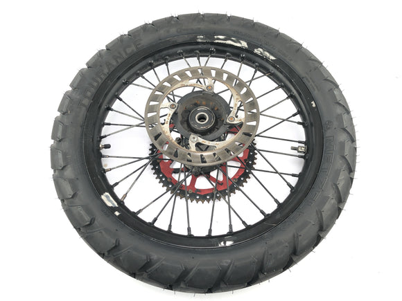 Beta RR 125 [2018] - Hinterrad Rad Felge mit Bremsscheibe und Kettenrad 18 Zoll