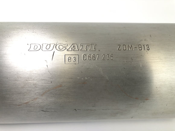 Ducati Monster M600 [1995] - Auspuff Endschalldämpfer Schalldämpfer links mit Gebrauchsspuren