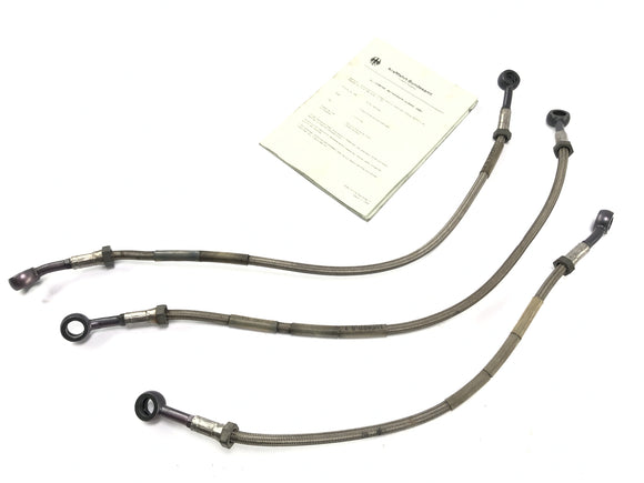 Kawasaki ZR7 ZR750F [1999] - Bremsleitung Bremsschlauch Set Stahlflex Edelstahl vorne mit ABE