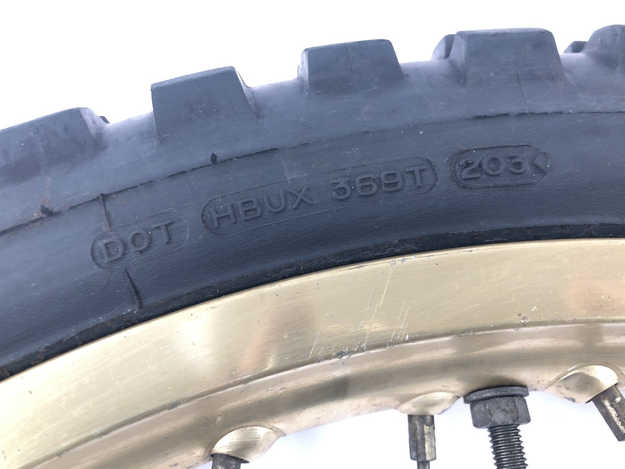 Yamaha XT 500 1U6 [1981] - Forhjulsfælg guldeger hjul 1,85 x 21" med tromlebremse