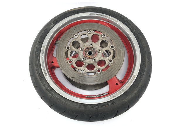 Suzuki GSX R 1100 GV73B [1990] - Voorwielwielrand aan de voorkant met remschijven