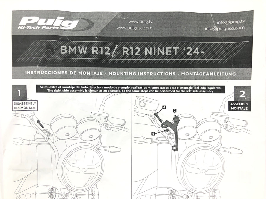 Kawasaki W 230 [2025] - Pare-brise noir vitre de carénage avec matériel de montage