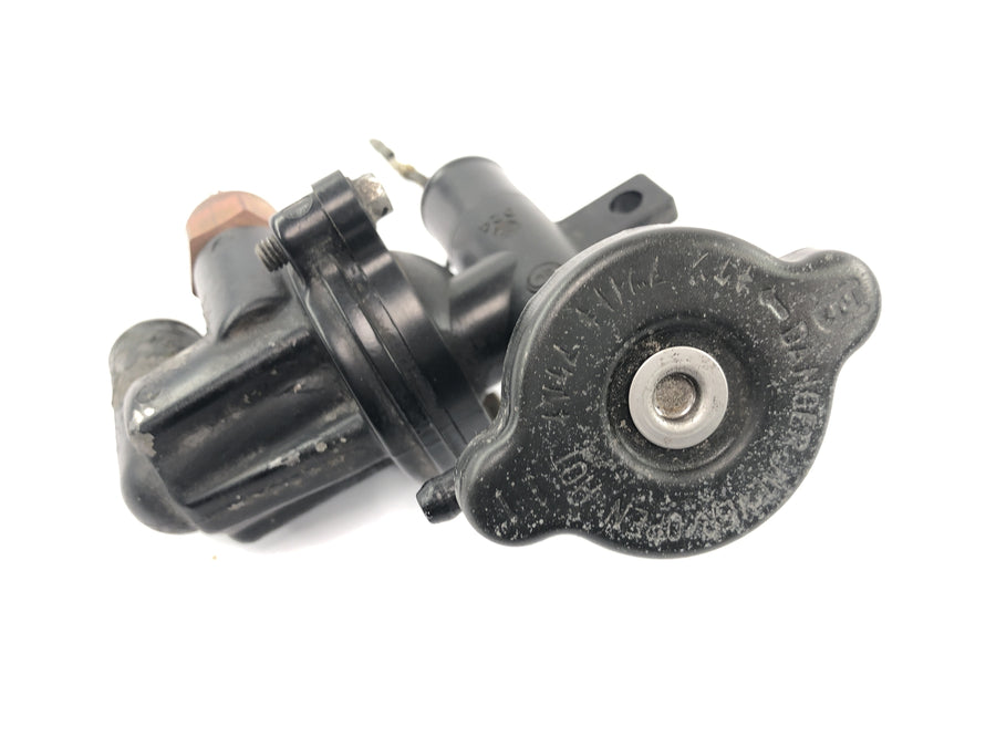 Yamaha XTZ 660 3YF [1992] - Termostato, conexão de água de refrigeração, distribuidor de líquido refrigerante