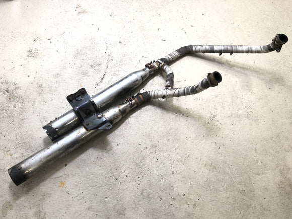 川崎VN 1500クラシックVNT50D [2001]  - エキゾーストマフラーエンドポットシルバーテイルコンプリート