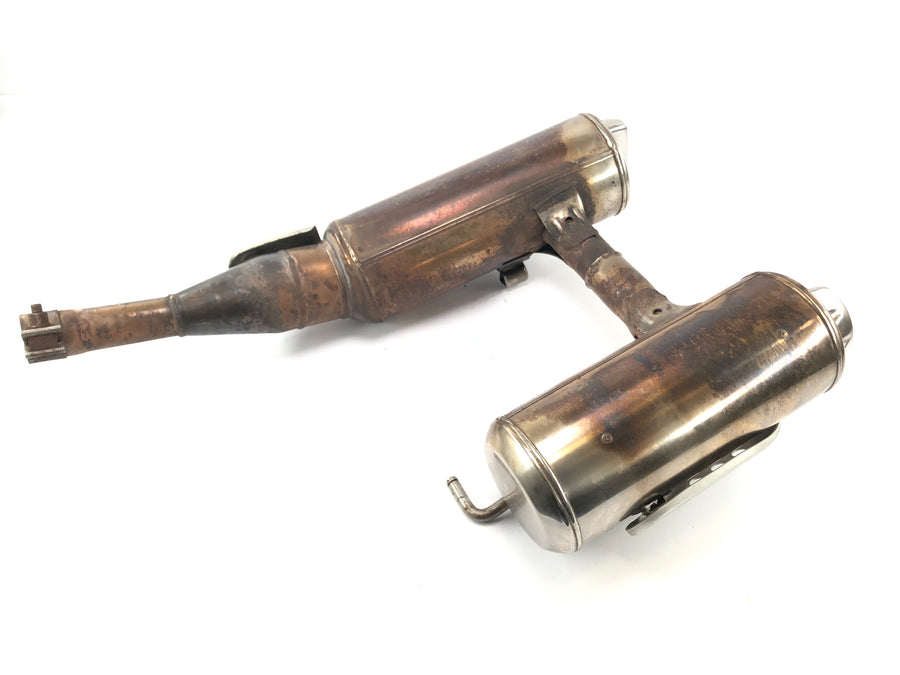 BMW F 650 GS R13 [2002] - avgaser buldrande spjällljuddämpare system höger och vänster