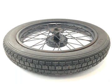 DKW NZ 250 [1938] - Roue avant avec rayons et moyeu.