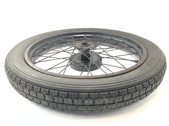 DKW NZ 250 [1938] - Roue avant avec rayons et moyeu.