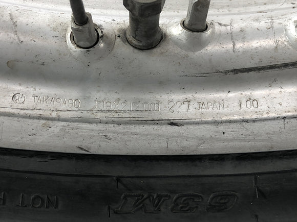 Yamaha YZ 426 F [2000] - achterwielvelg achterspaakband met remschijf en kettingwiel