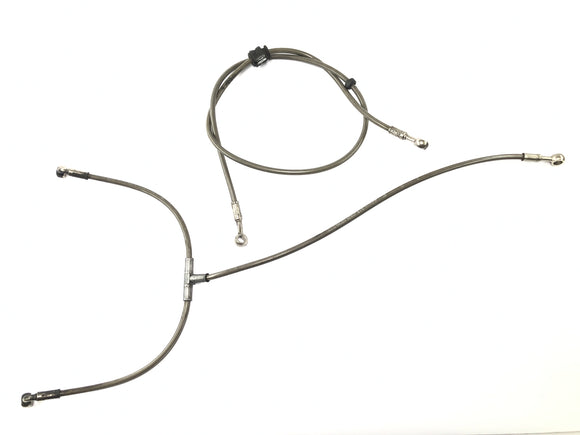 Triumph Speed Triple 1050 515NJ [2007] - Kit tubi freno set flessibili in acciaio anteriore posteriore