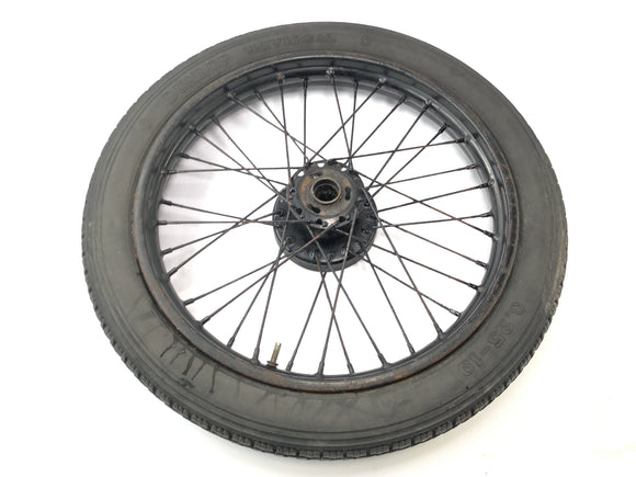 DKW NZ 250 [1938] - Roue avant avec rayons et moyeu.