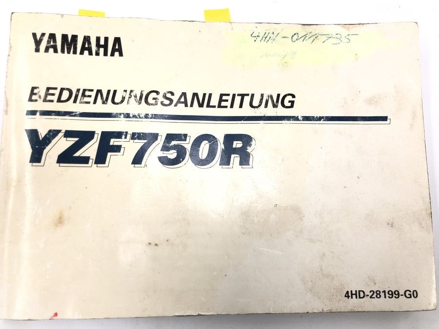 Yamaha YZF 750 R 4HN [1995] - Bedienungsanleitung Handbuch Betriebsanleitung