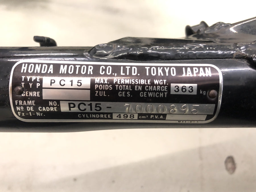 Honda XBR 500 PC15 [1989] - Frame con documenti