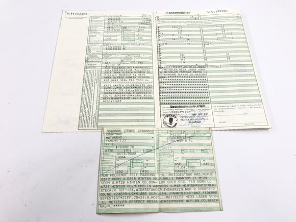 Yamaha FJ 1100 47E [1985] - рама с бумагами