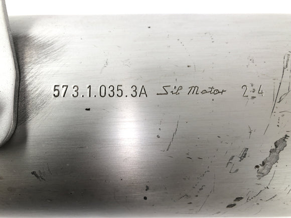 Ducati Monster M600 [1995] - Pakokaasupäästövaimentimen äänenvaimentimen oikealla puolella kulumismerkkejä